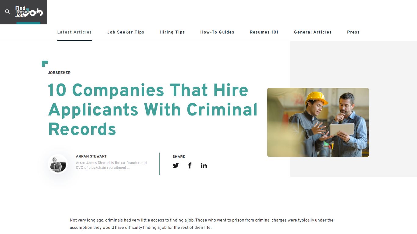 10 Companies That Hire Applicants With Criminal Records - job